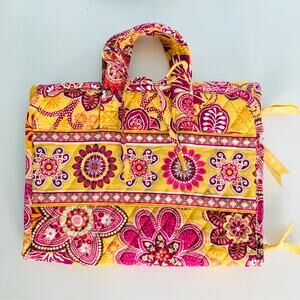 Vera Bradley Hanging Toiletry Bag/Travel Organizer in Bali Gold